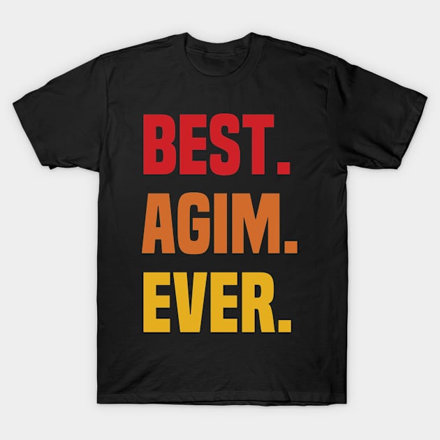 BEST AGIM EVER ,AGIM NAME T-Shirt by tribunaltrial